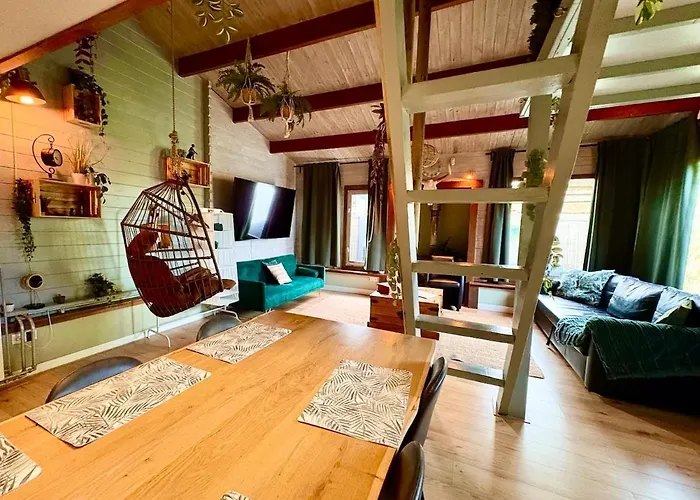 아파트 Jungle Style With Jacuzzi ,sauna And Garden Near Amsterdam Vijfhuizen